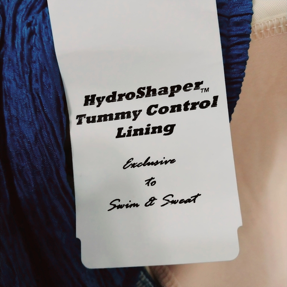 🔵BOGO FREE🔵 NWT Swim & Sweat Blue One Piece Swim Suit SZ 26W - Picture 7 of 7